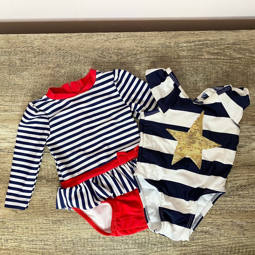 Cat & Jack Bundle of 2 Swimsuits Size 9 Months